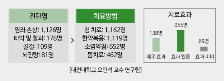 교통사고 한방치료 효과 - 대전대학교 오민석 교수 연구팀